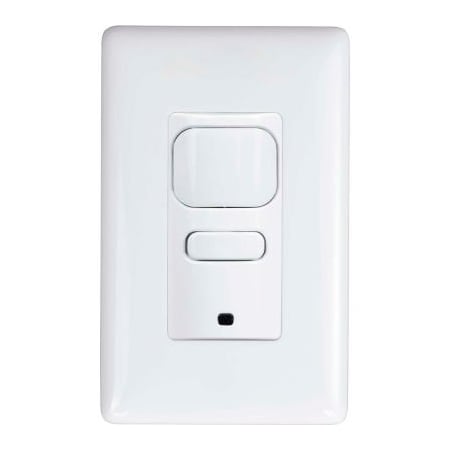 Hubbell Lighting Hubbell LightHawk PIR 1-Button Wall Switch Occupancy Sensor, LHL Series, White LHL-IRS1-G-WH
